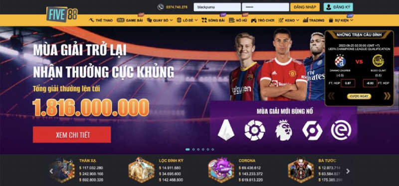 Hàng loạt khuyến mãi khủng tại A-SPORTS Five88